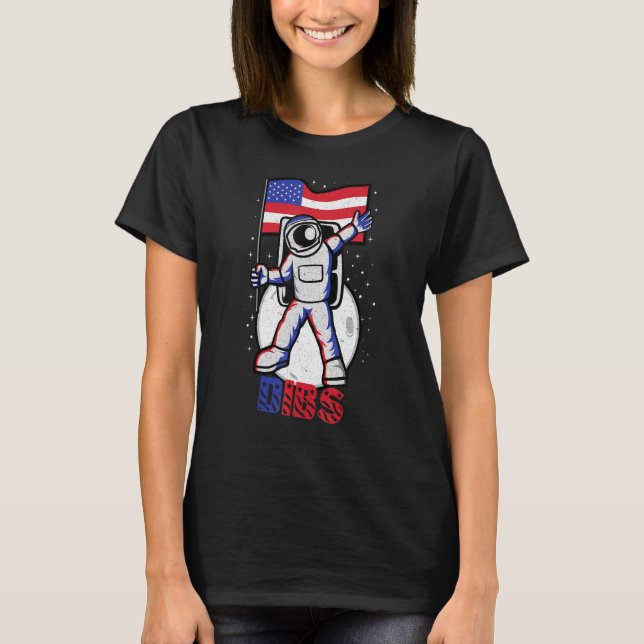 T-shirt 4 juillet Jour de l'Indépendance Nous Drapeau Astr (Devant)
