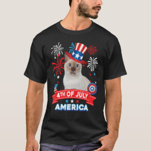 T-shirt 4 juillet Jour Patriotique Tonkinese Chat Indépend