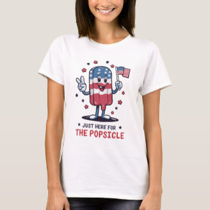 T-shirt 4 juillet juste ici pour la sucette patriotique