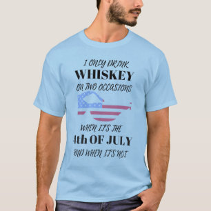 T-shirt 4 juillet les chemises drôles je bois seulement du