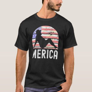 T-shirt 4 juillet Merica Fat Party Boire Adulte Plaisanter
