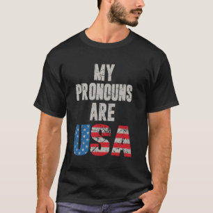 T-shirt 4 juillet Mes Pronounes Sont Des Etats-Unis