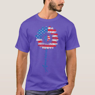 T-shirt 4 juillet PAIX SUNFLOWER American Freedom USA 