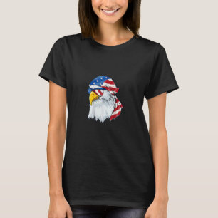 T-shirt 4 juillet Patriotique Bald Eagle Mullet Usa Amériq
