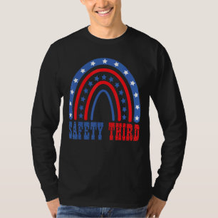 T-shirt 4 juillet Patriotique Fireworks Safety Troisième F