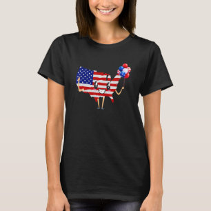 T-shirt 4 juillet Patriotique Quart Juillet Us