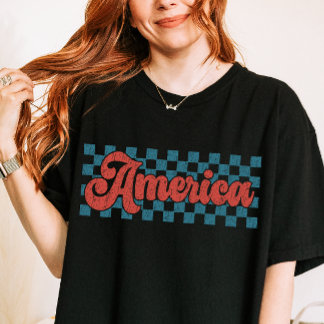 T-shirt 4 juillet patriotique Vintage de Retro America