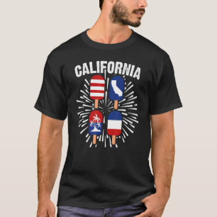 T-shirt 4 juillet Popsicle California Patriotic Firework