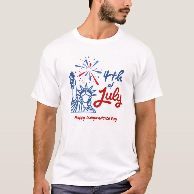 T-shirt 4 juillet pour hommes (Devant)