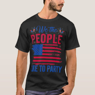 T-shirt 4 juillet Pour Hommes Femmes Parti Patriotique Amé