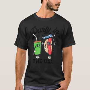 T-shirt 4 juillet Pour Hotdog Party Aux Etats-Unis