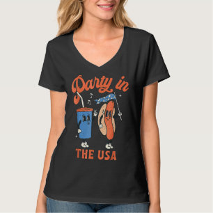 T-shirt 4 juillet Pour Hotdog Party Aux Etats-Unis 1