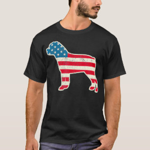 T-shirt 4 juillet Rottweiler American Flag Dog USA