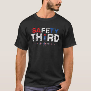 T-shirt 4 juillet Sécurité des feux d'artifice patriotique