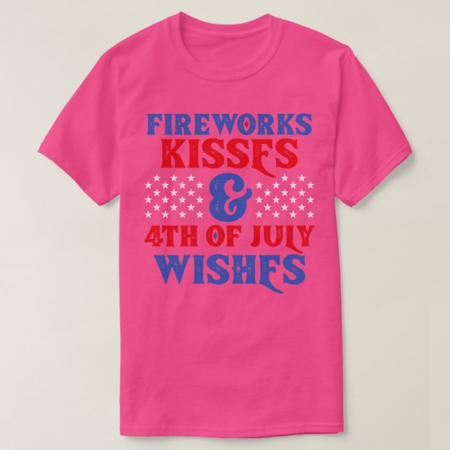 T-shirt 4 juillet souhaits (Design devant)
