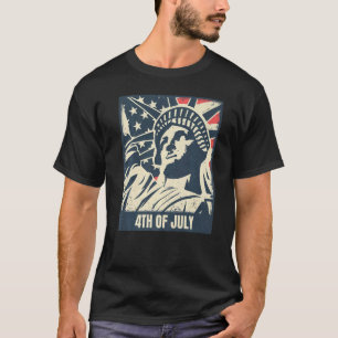 T-shirt 4 juillet Statue De La Liberté Patriotique Usa Ame