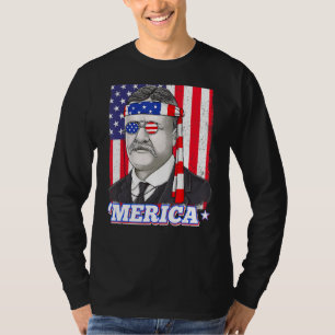 T-shirt 4 juillet Theodore Roosevelt Merica Nous patriotiq