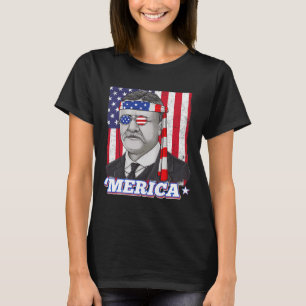 T-shirt 4 juillet Theodore Roosevelt Merica Patriotique US