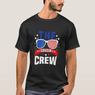 T-shirt 4 juillet Us Drapeau Popsicl L'Équipage Cousin 7