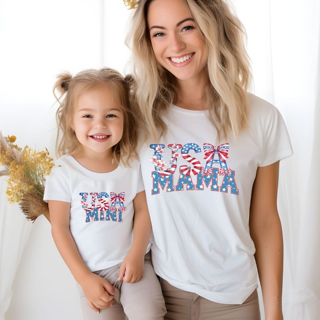 T-shirt 4 juillet Usa mama Fête de l'Indépendance Annivers (Créateur téléchargé)