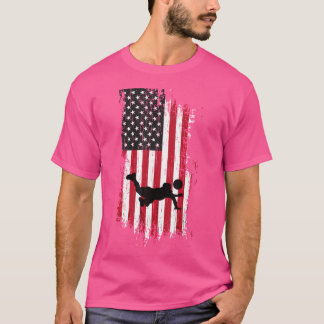 T-shirt 4 Juillet Volleyball Américain Drapeau Volleyball