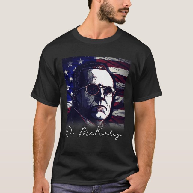 T-shirt 4 juillet William McKinley Président américain Fla (Devant)