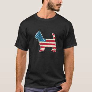 T-shirt 4 juillet Yorkshire Terrier Chien Drapeau américai