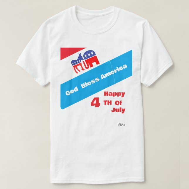 T-Shirt : 4. Juli (Design vorne)