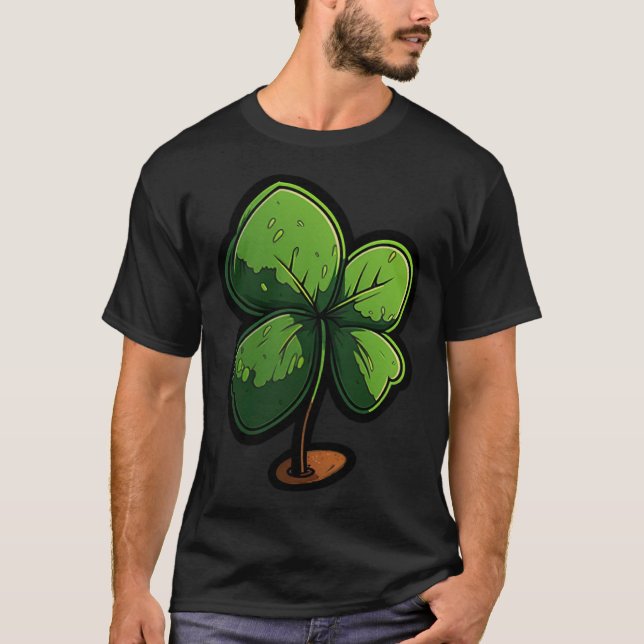 T-shirt 4 Leaf Clover Happt St Patrick's Day St Patrick's  (Devant)