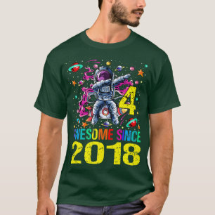 T-shirt 4 Magnifique depuis 2018 Astronaut 4e Anniversaire