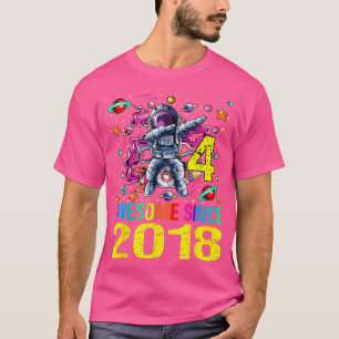 T-shirt 4 Magnifique depuis 2018 Astronaut 4e Anniversaire
