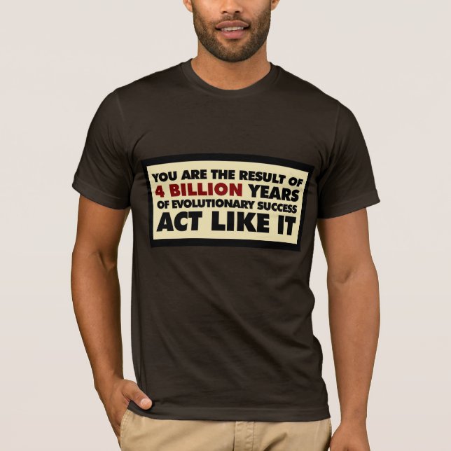 T-shirt 4 milliards d'ans d'évolution. L'acte l'aiment (Devant)
