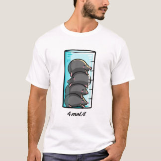 T-shirt 4 Moles par litre Plaisanterie scientifique en chi