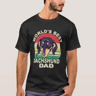 T-shirt 4 Papa du Dachshund du Monde Vintage