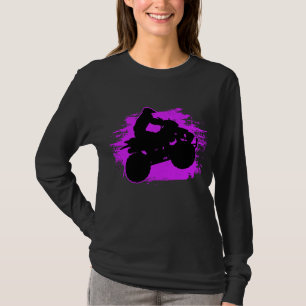 T-shirt 4 Roulettes Quad VTT Rose équitation Cadeau Femme