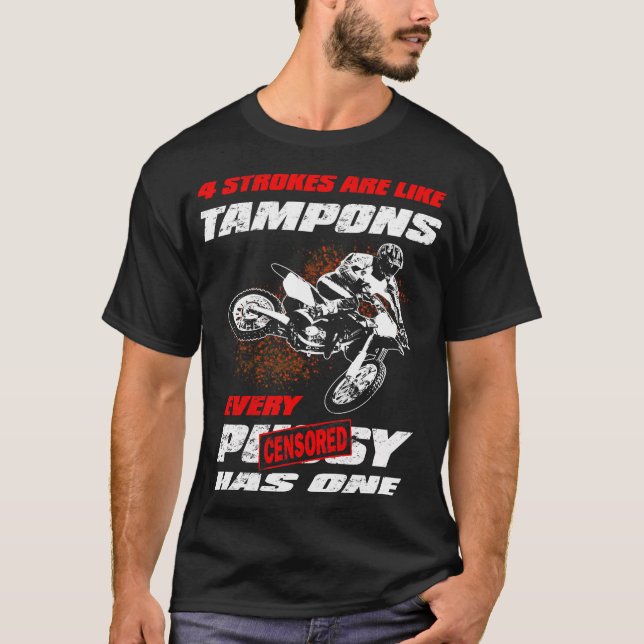 T-shirt 4 STROKES sont comme Tampons Funny Motocross Gift (Devant)