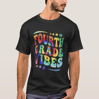 T-shirt 4E Année Premier Jour Retour À L'École Tie Dye 4E 