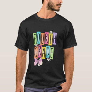 T-shirt 4e année Retour à l'école Coquette Bow pour filles
