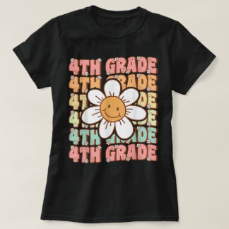 T-shirt 4e année Retour à l'école Premier jour de quatrièm