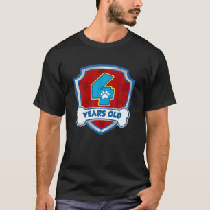 T-shirt 4E Anniversaire 4 Ans Chiens De Patrouille Enfants