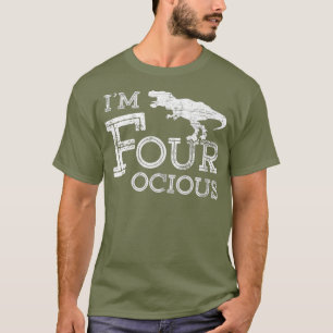T-shirt 4e anniversaire 4 ans garçon quatre-ocious Dinosau
