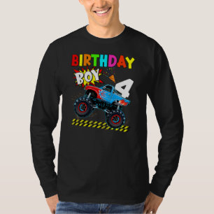 T-shirt 4e anniversaire Boy Blaze 4 an Vieux Monster Camio