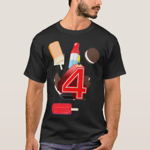 T-shirt 4e anniversaire Crew Ice Cream Camion Im 4 Anniver