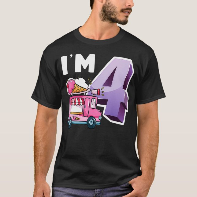 T-shirt 4e Anniversaire Crew Ice Crew Camion Im 4 Ice Crea (Devant)