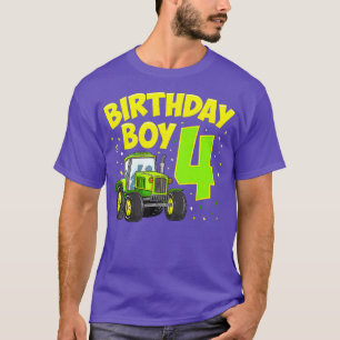 T-shirt 4e anniversaire garçon 4 ans vieux de ferme ruck r