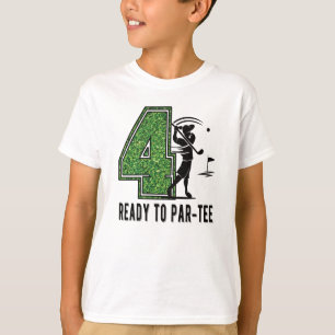 T-shirt 4e anniversaire Gift Golf Player 4 année Garçon