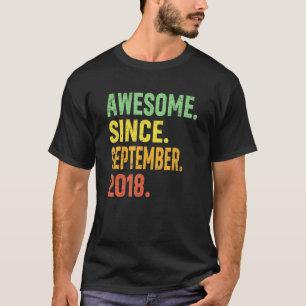 T-shirt 4e anniversaire Vintage septembre 2018 4 ans