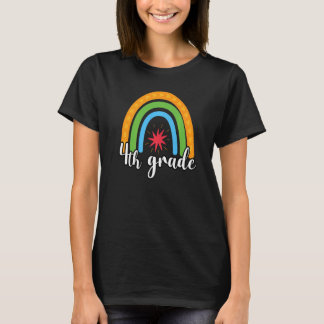 T-shirt 4e classe Design arc-en-ciel mignon 4e classe