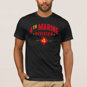 T-shirt 4e division maritime "Combat quatrième" Noir
