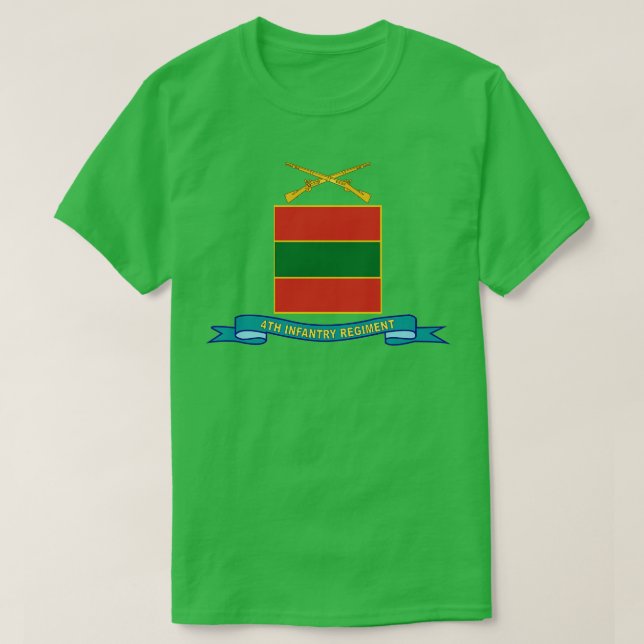 T-shirt 4e régiment d'infanterie avec Br Ribbon (Design devant)